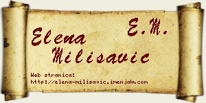 Elena Milisavić vizit kartica